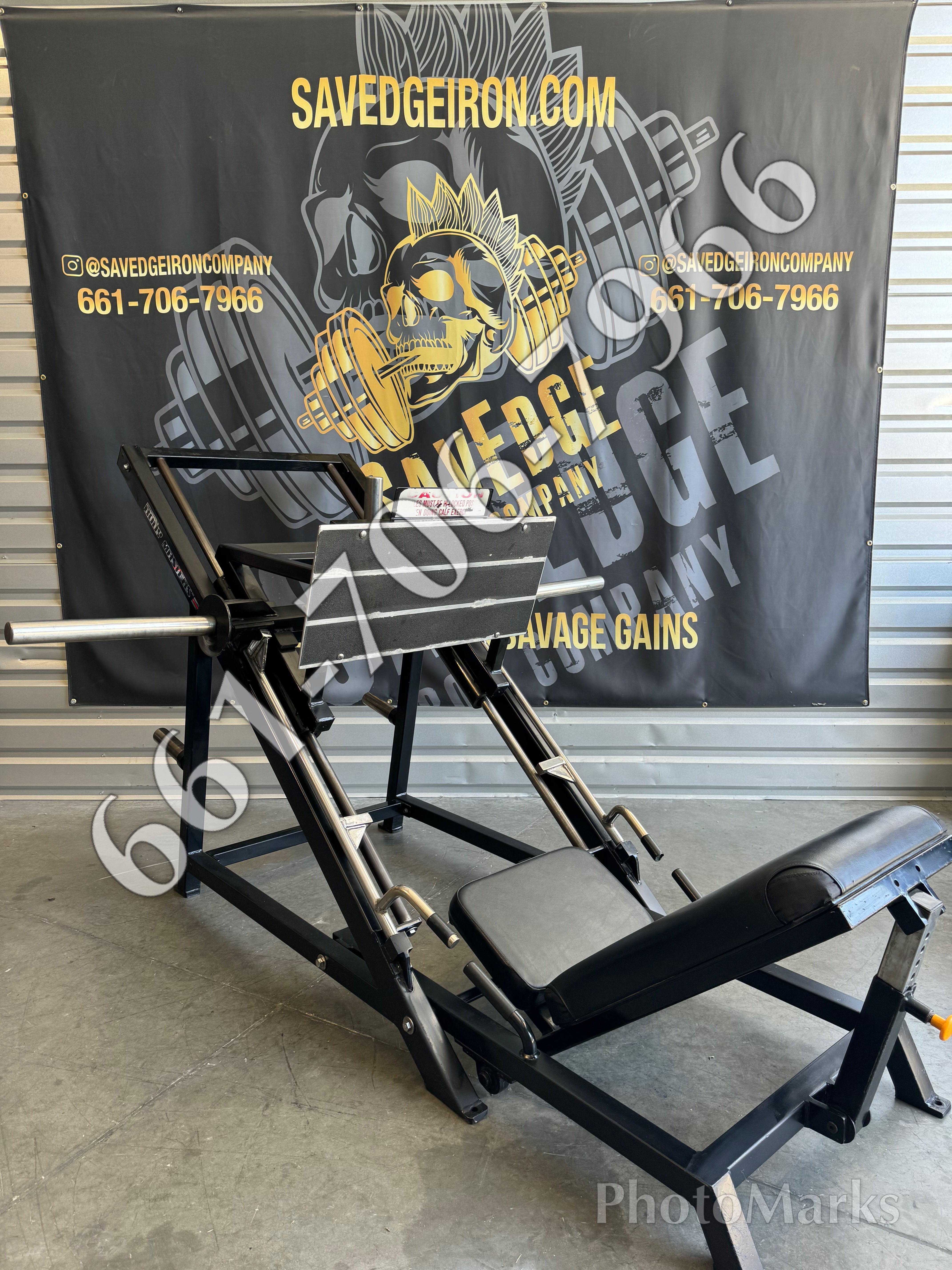 Body Masters 45° Plate Loaded Leg Press w/ Triple Weight Horn 