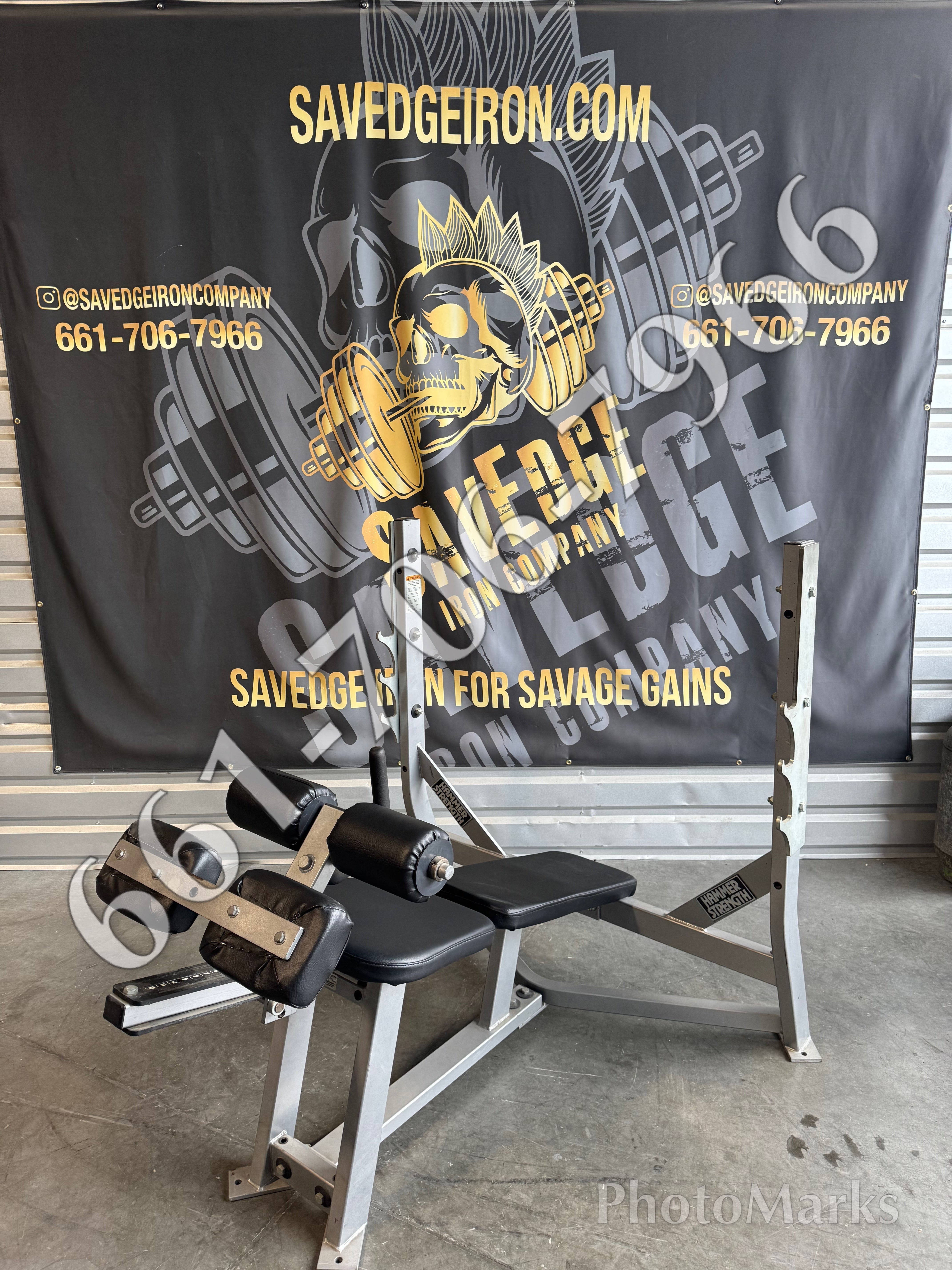 Hammer Strength Olympic Decline w/ Adjustable Leg Support