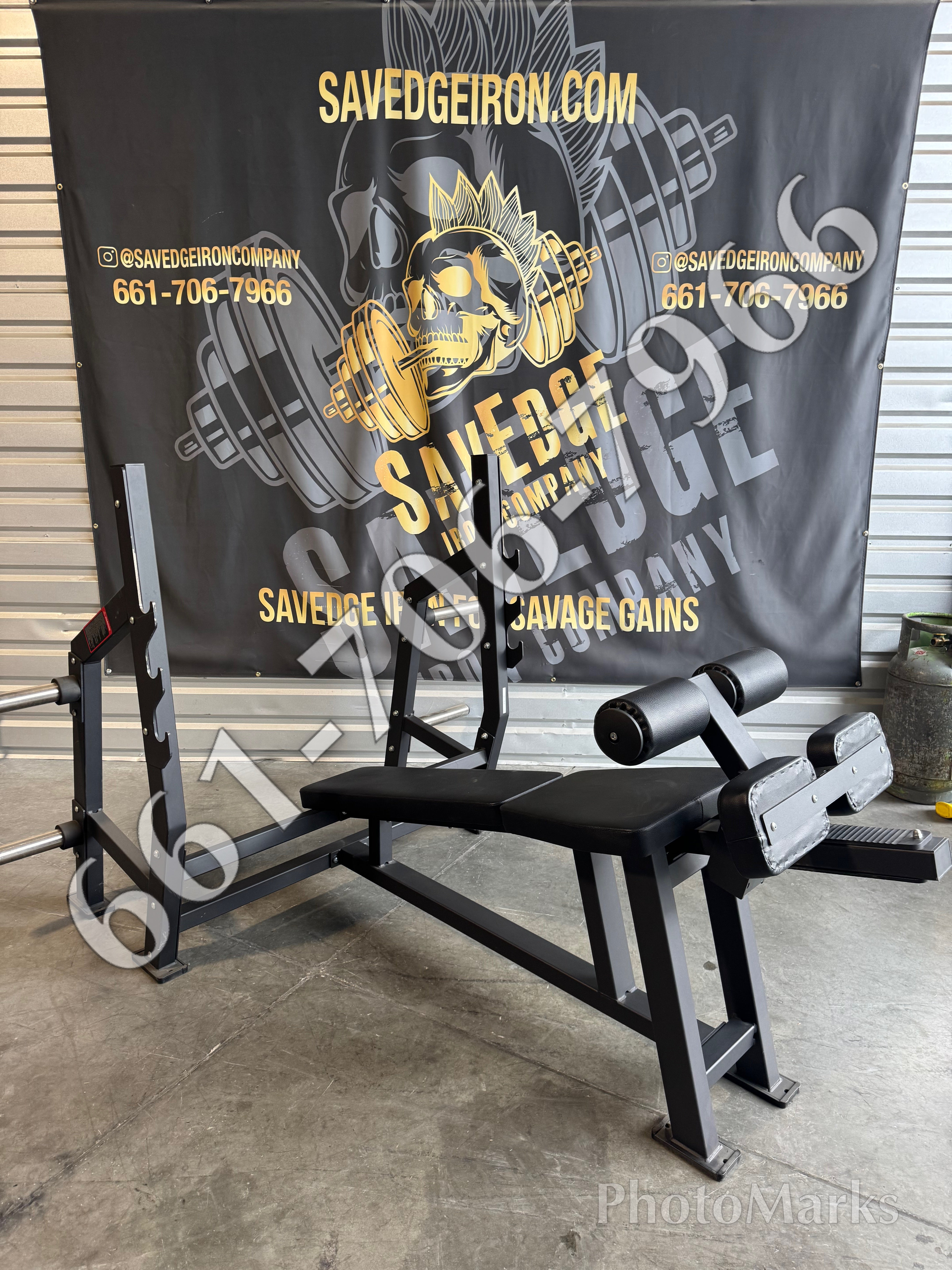 Solid Fitness Olympic Decline w/ Adjustable Leg Support